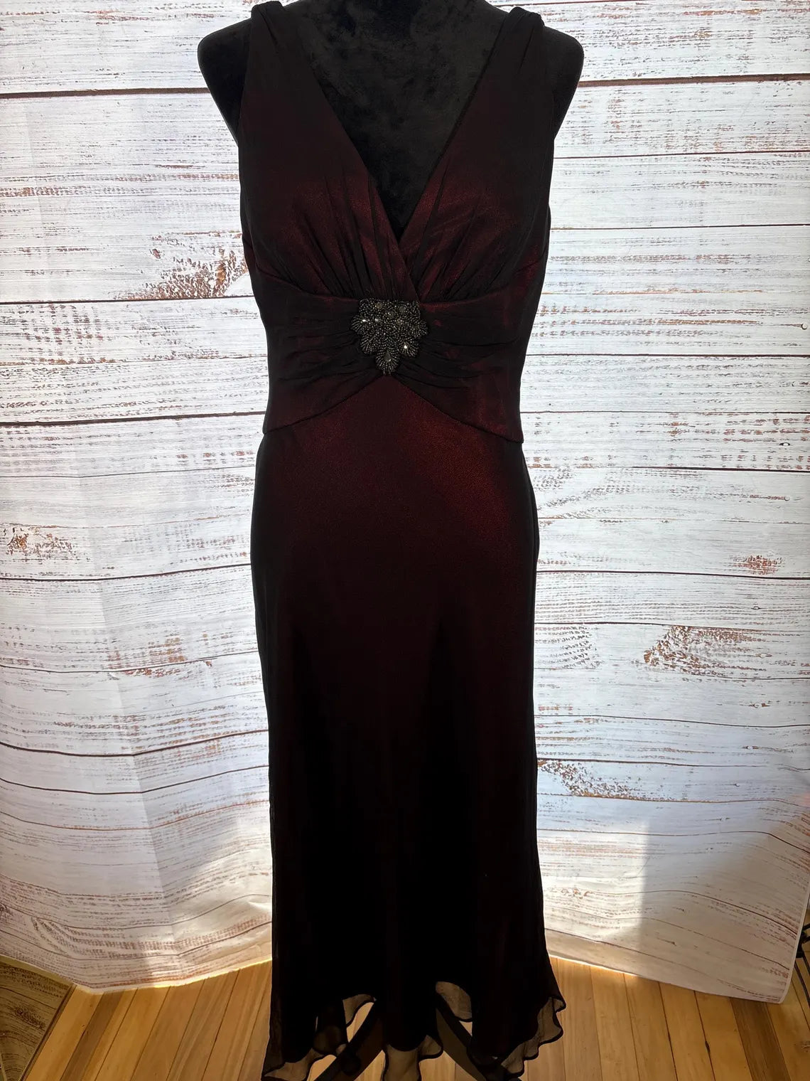 Black And Red Jones New York Shimmer Dress | Size12