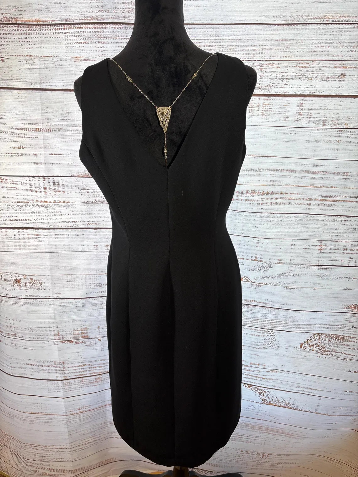Black Dress With Built-In Necklace | Size 10