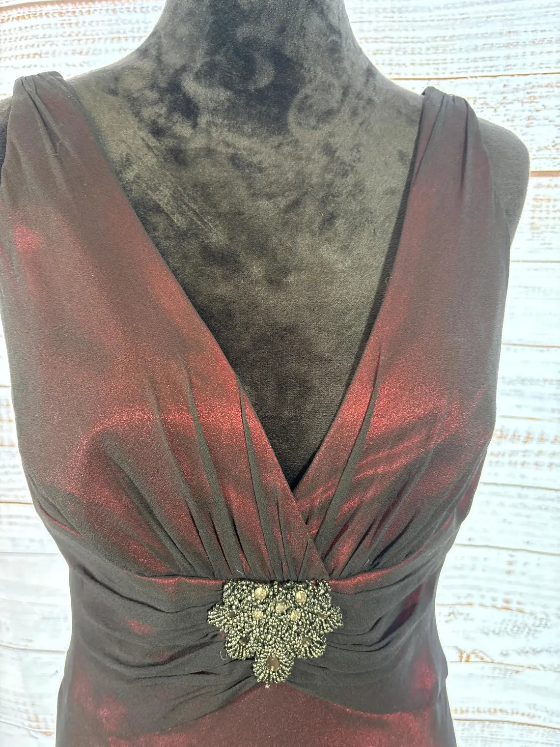Black And Red Jones New York Shimmer Dress | Size12