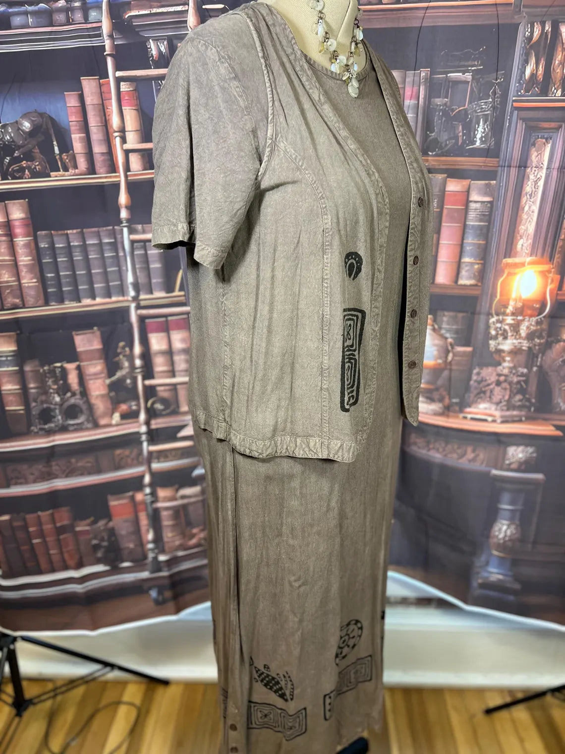 Country Wear Casuals 2pc Maxi Dress & Vest Set | Size L