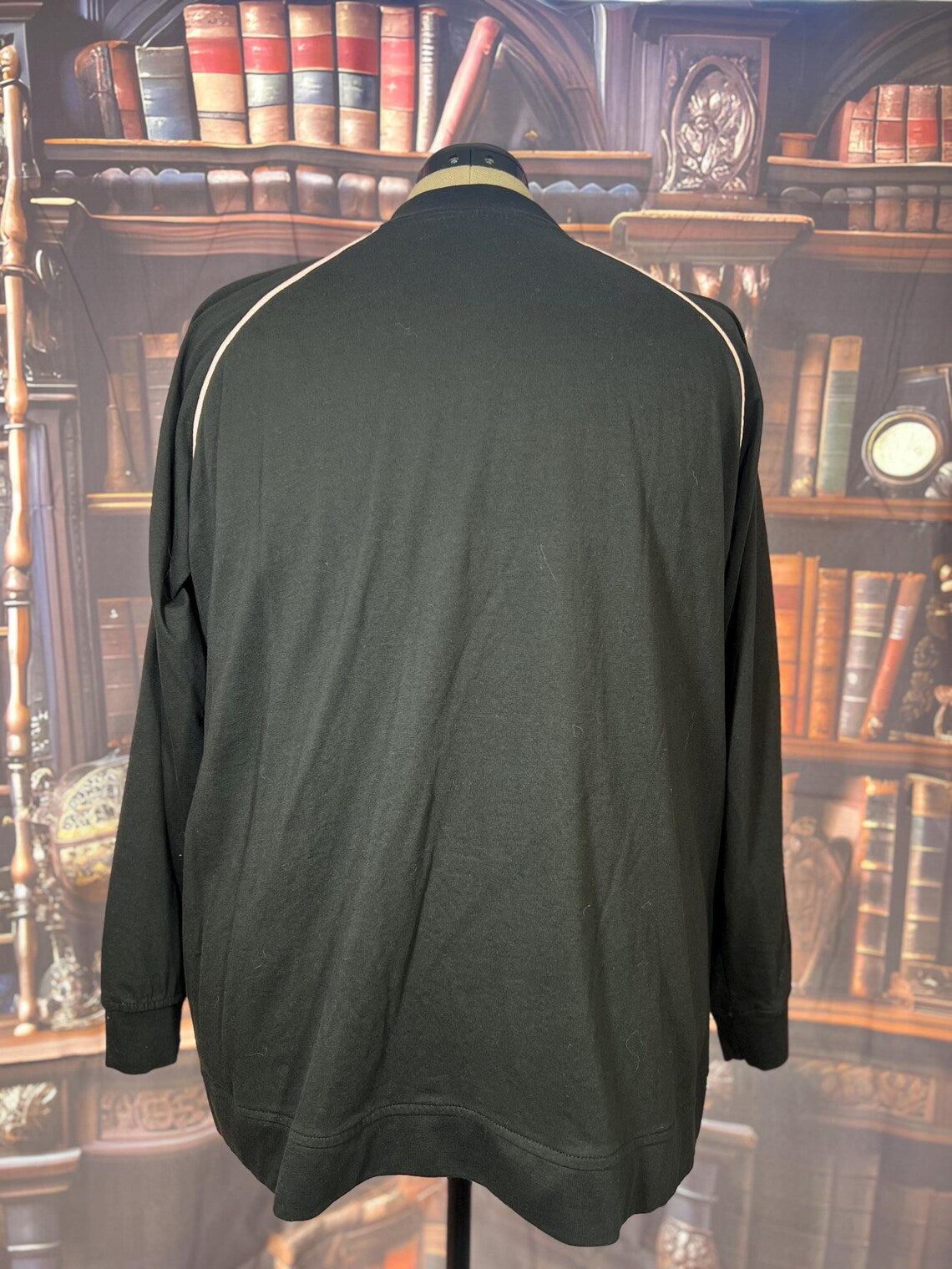 Black Zip Up Running Track Jacket | Size XL