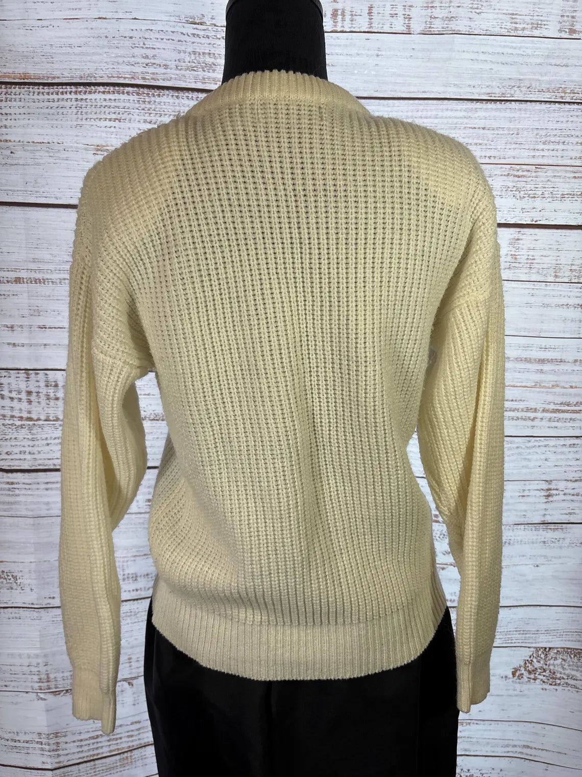 Cream Knit Sweater - Size M