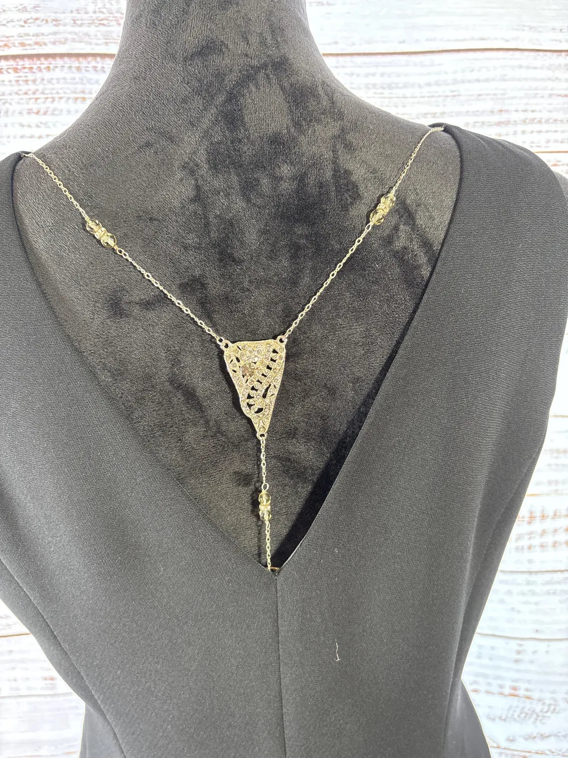 Black Dress With Built-In Necklace | Size 10