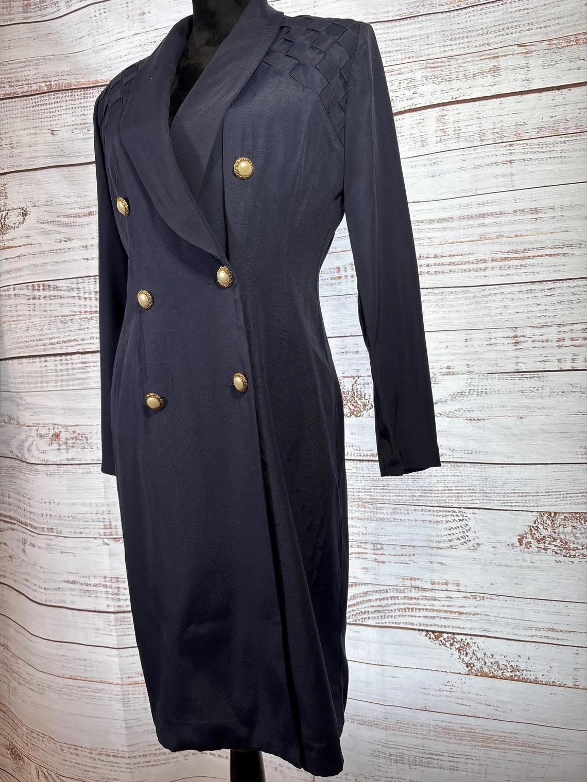 Navy John Robert's Coat Dress | Size 9/10
