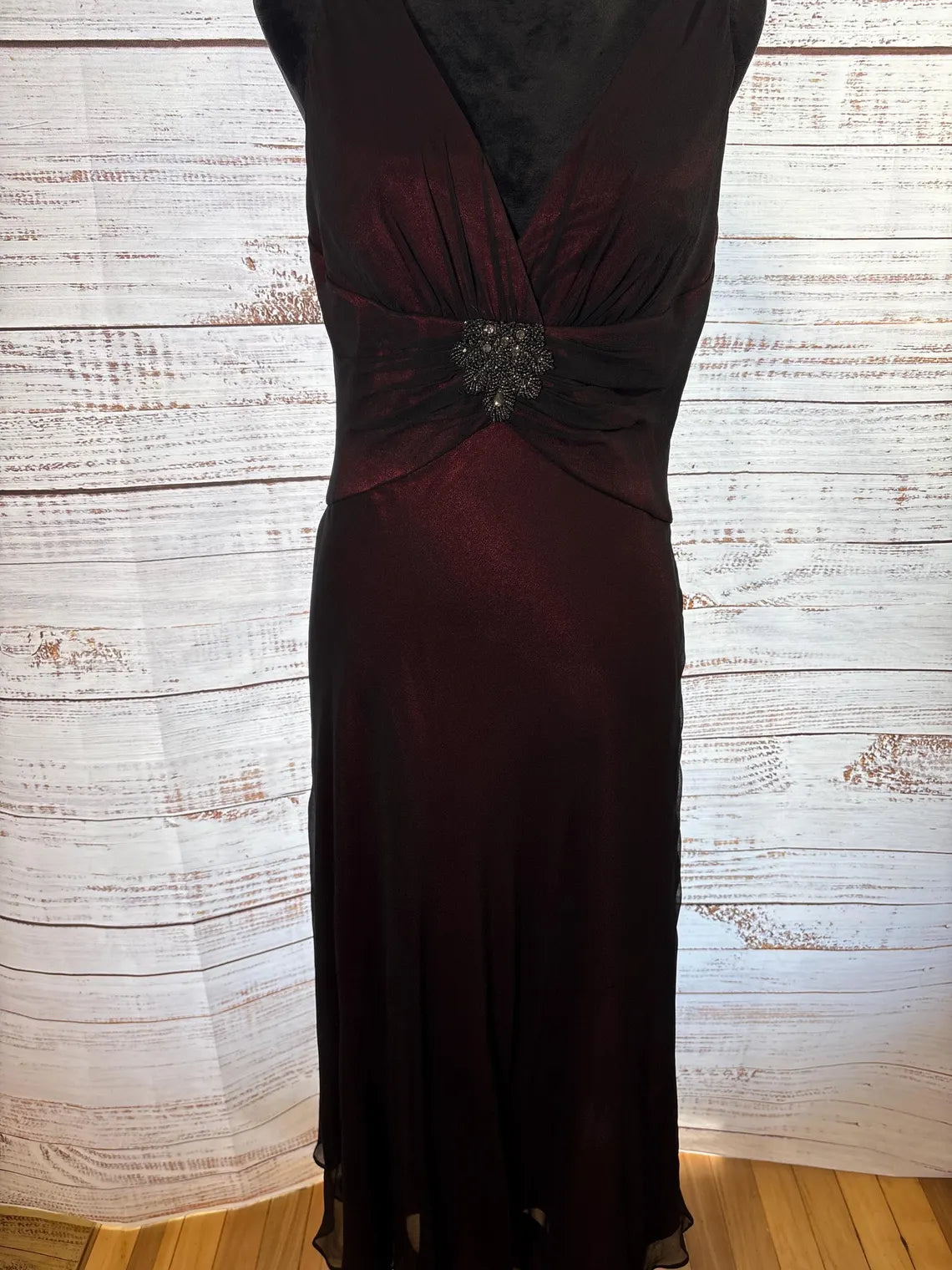 Black And Red Jones New York Shimmer Dress | Size12