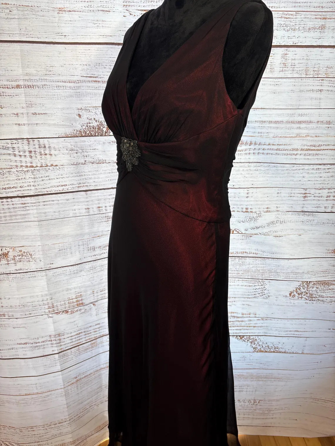 Black And Red Jones New York Shimmer Dress | Size12