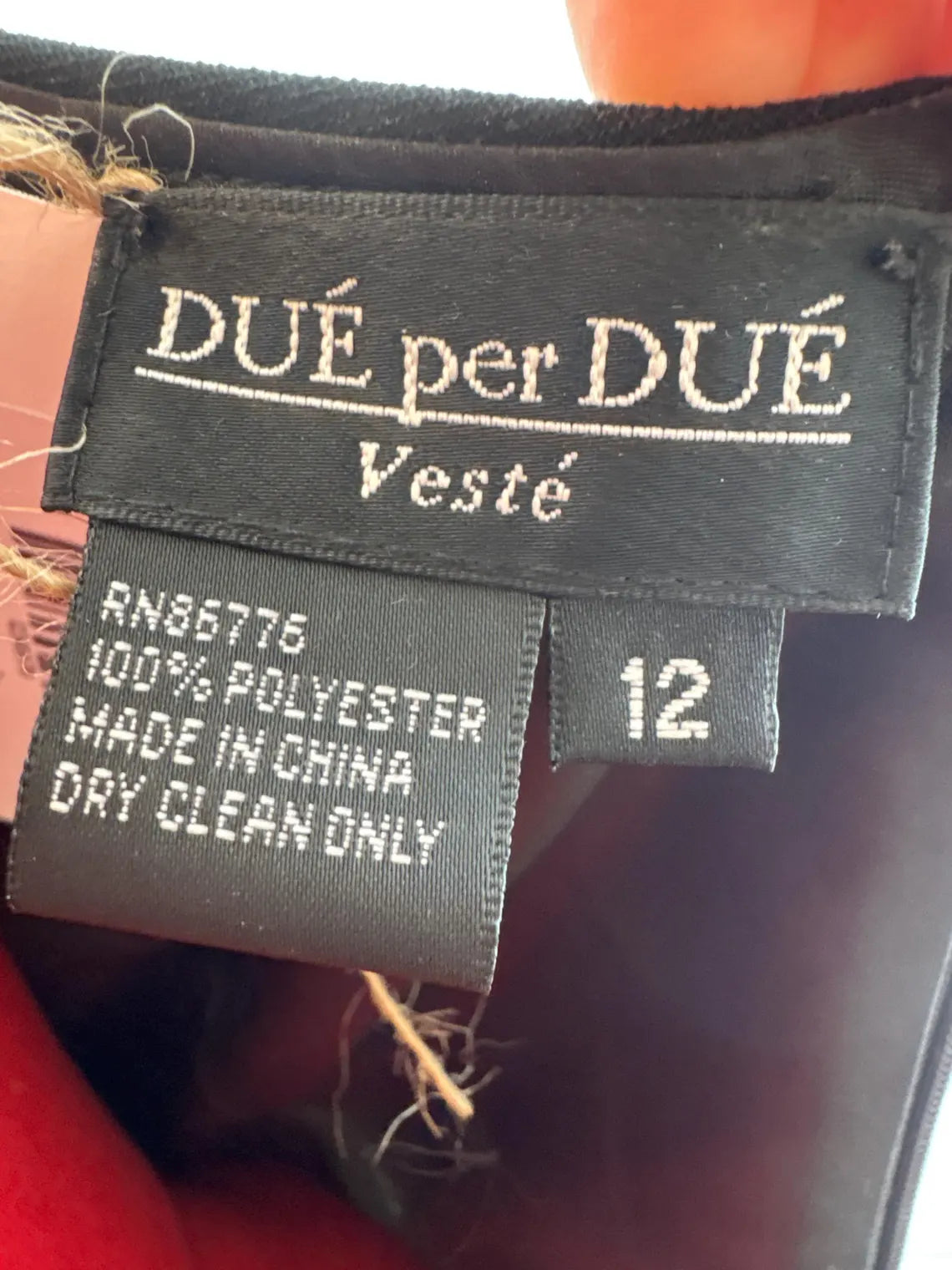 Black Due Per Due Veste Cocktail Dress | Size 12