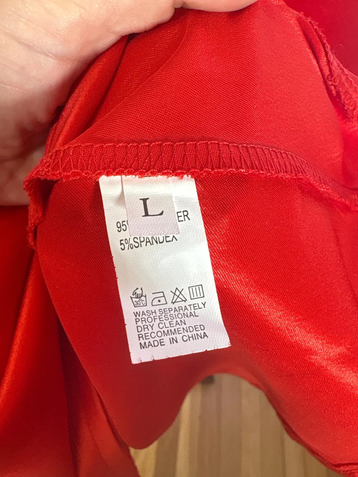 Red Satin Coat Dress - Marilyn Style A-Line | Size L