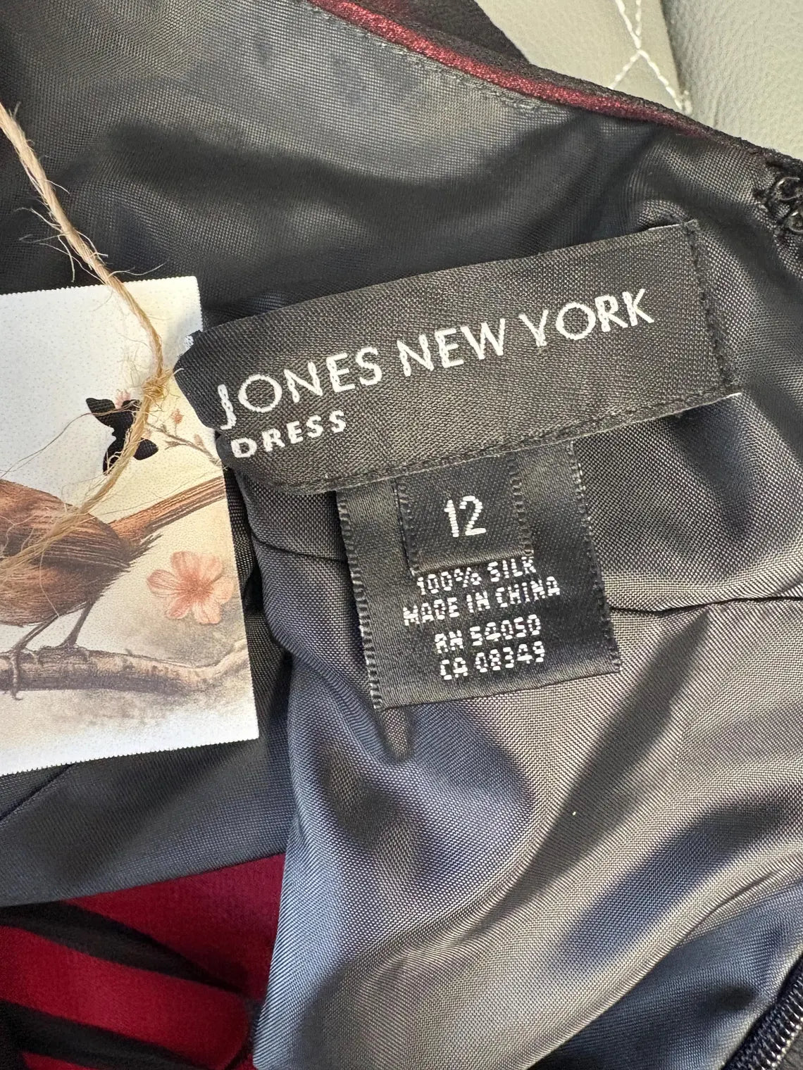 Black And Red Jones New York Shimmer Dress | Size12