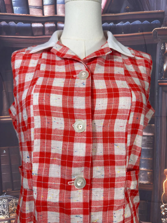 Handmade Gingham Print Dress | 33in Waist