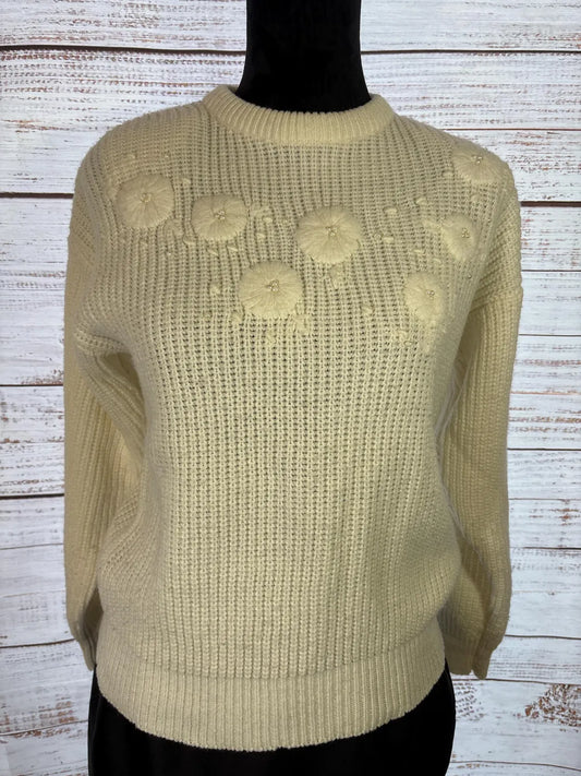 Cream Knit Sweater - Size M
