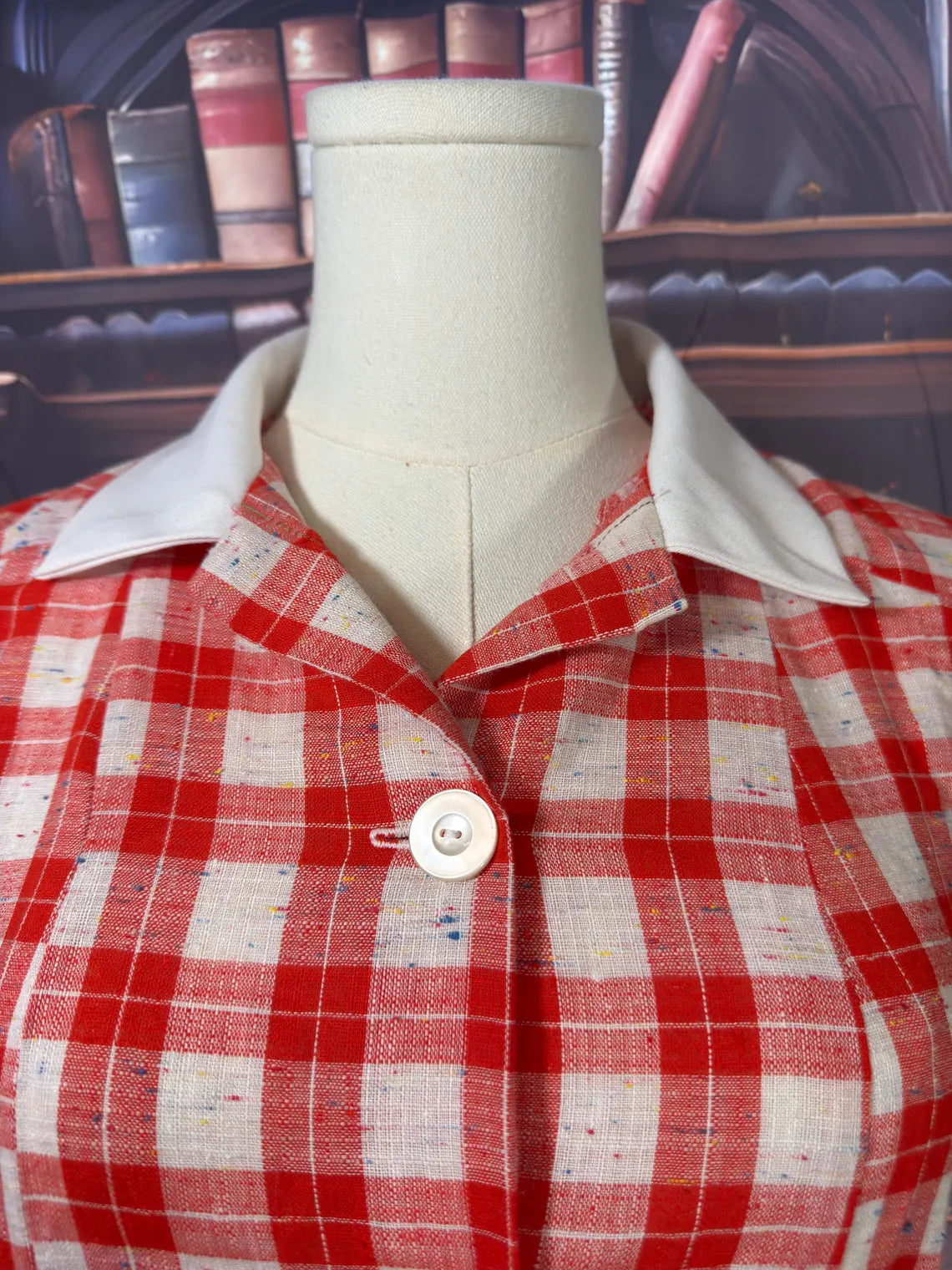 Handmade Gingham Print Dress | 33in Waist