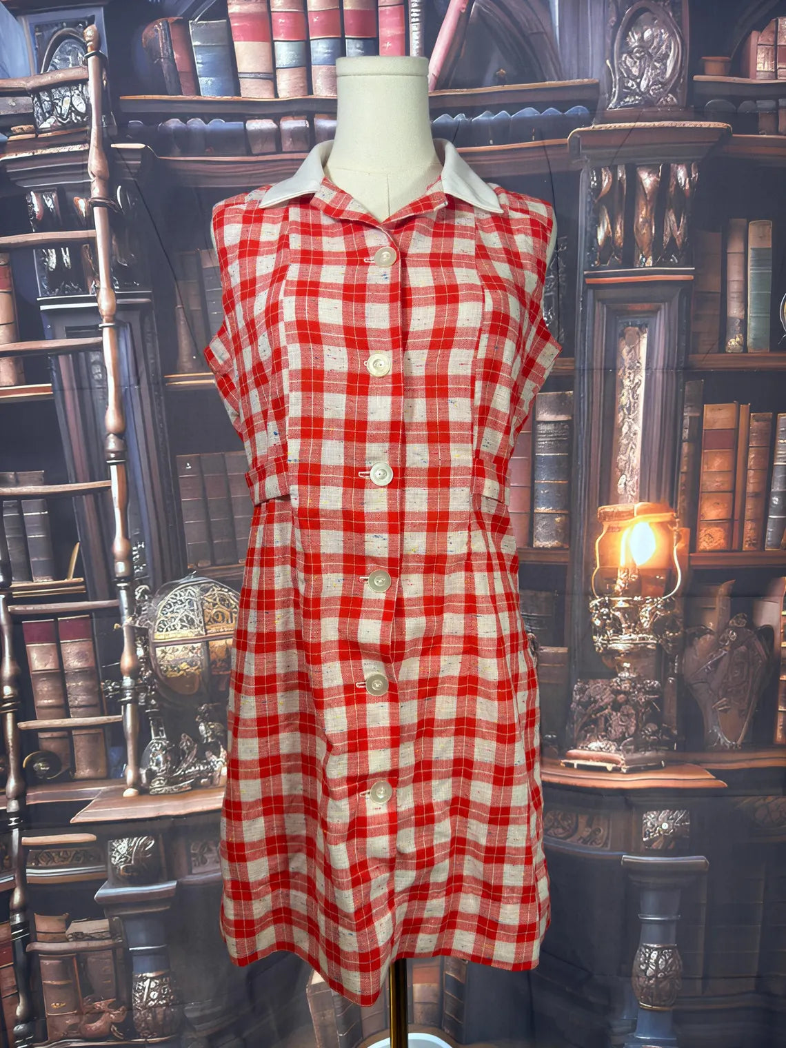 Handmade Gingham Print Dress | 33in Waist