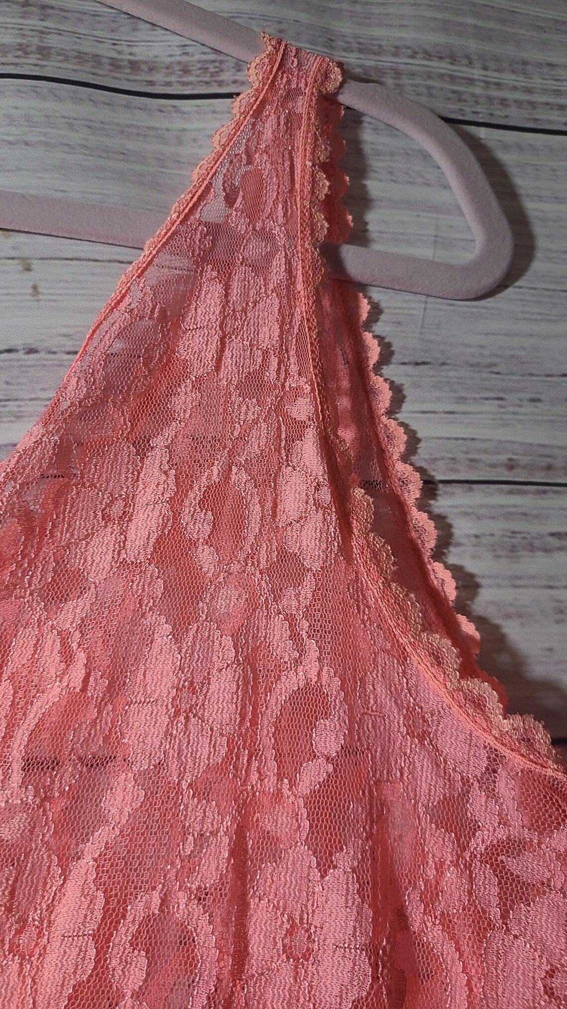 Spectacular Vintage Pink Lace Top with Rhinestone Buttons | Size M