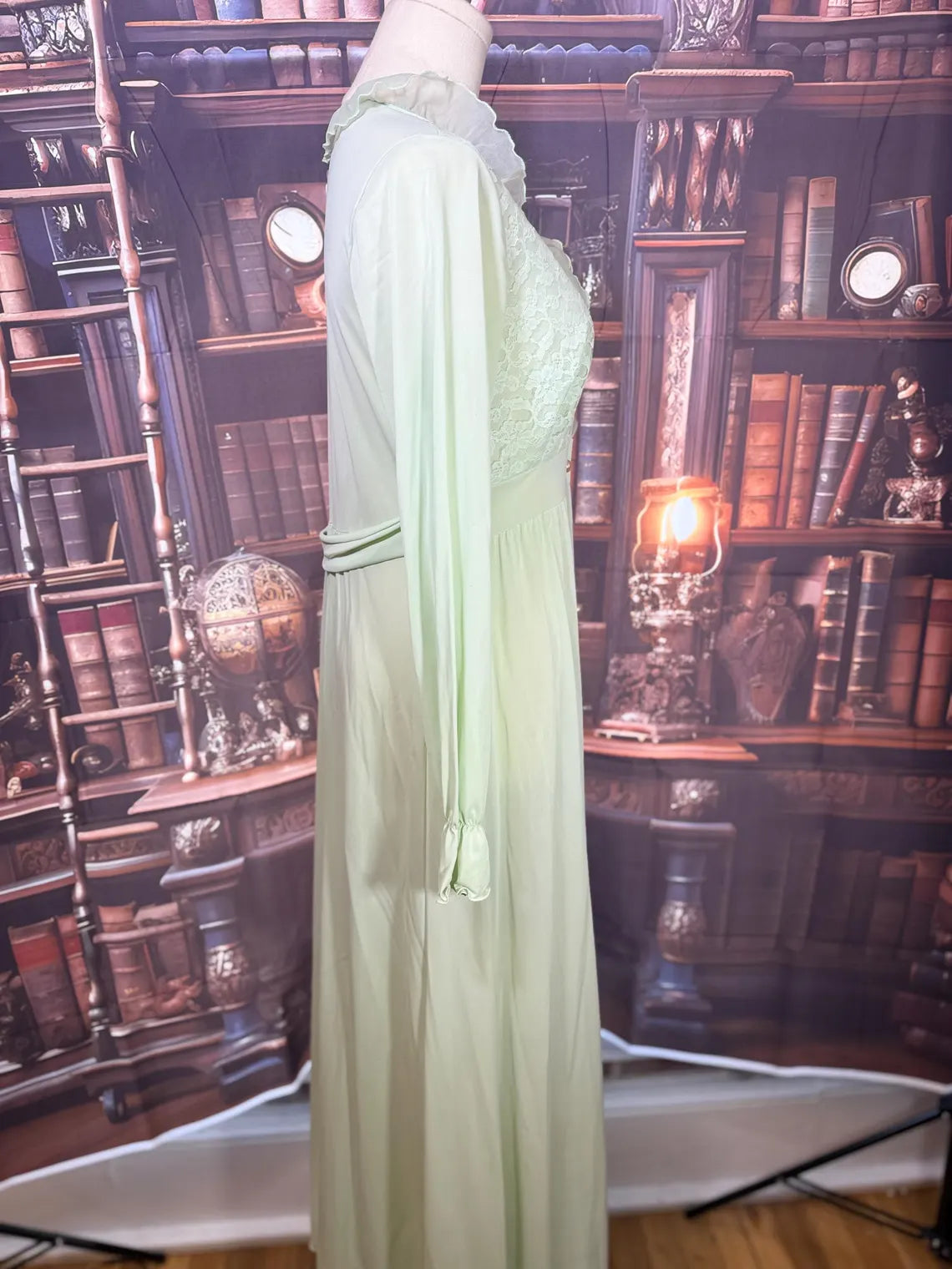 Shadowline Mint Green Maxi Lingerie Dress | Size S