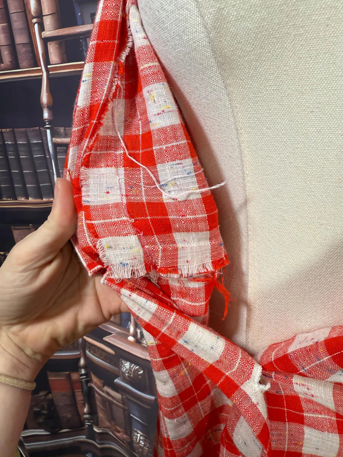 Handmade Gingham Print Dress | 33in Waist