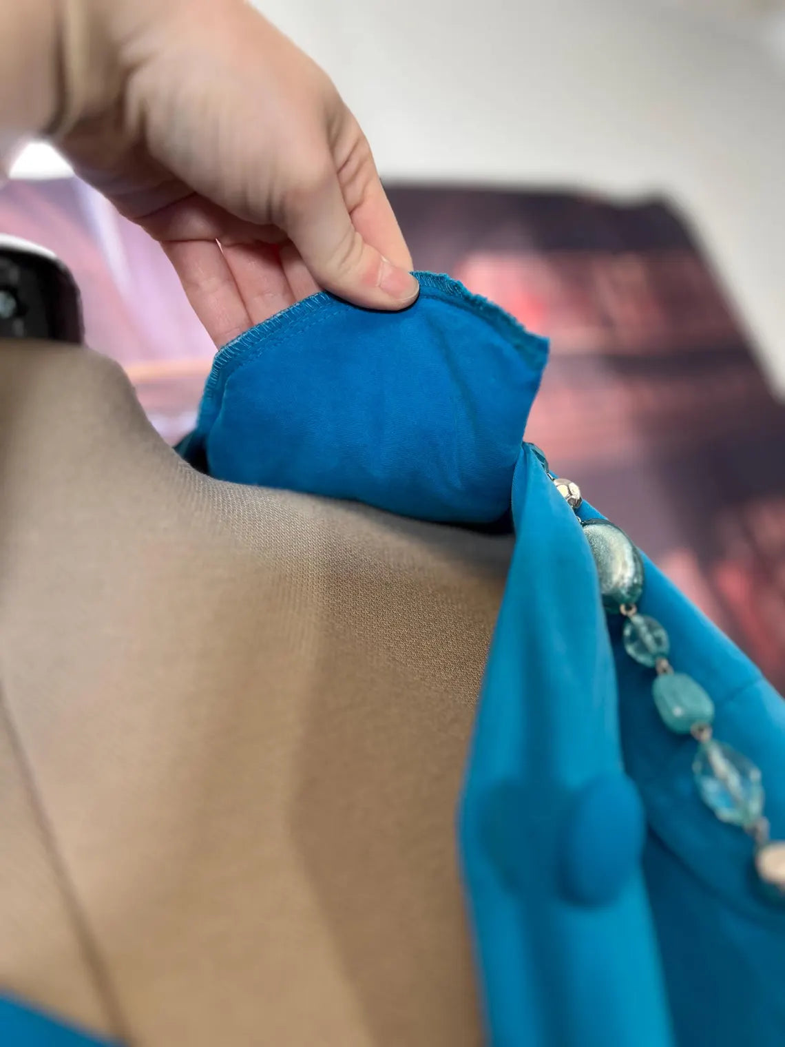 Tess 100% Silk Teal Button Front Dress | Size 14W